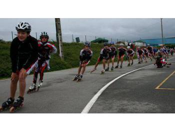 Piste de roller course de Meslay-du-Maine (Photo : club roller Bouguenais)